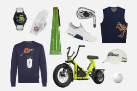 Multiple product images of golf gifts