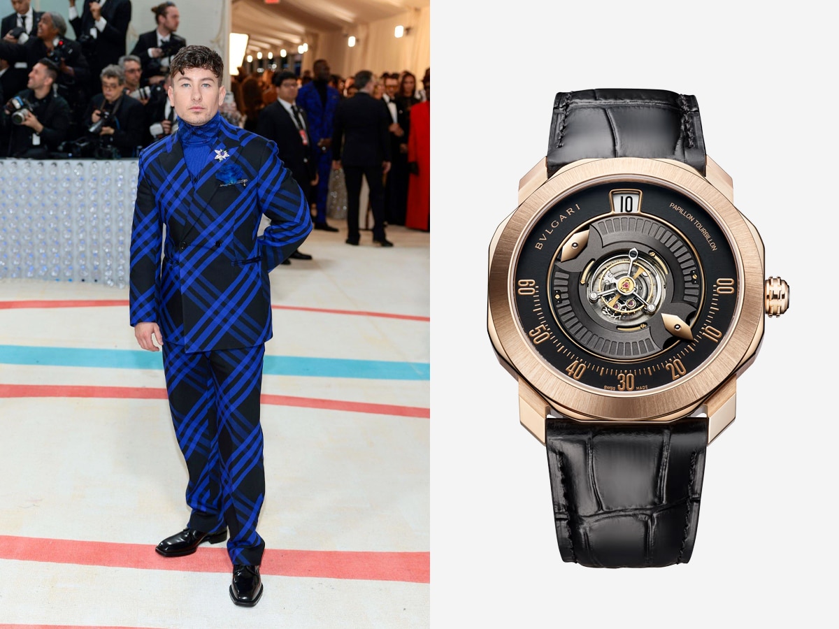 Barry Keoghan wearing the Bulgari Octo Roma Papillon Central Tourbillon at the 2023 Met Gala | Image: Met Gala/Bulgari