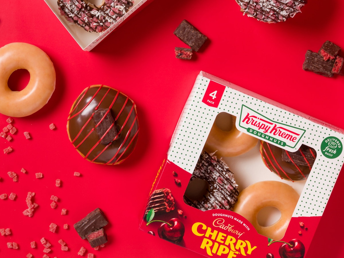 Krispy Kreme Cherry Ripe doughnuts | Image: Krispy Kreme