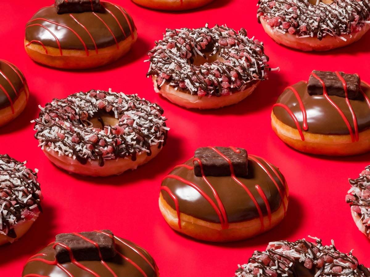 Krispy Kreme Cherry Ripe doughnuts | Image: Krispy Kreme