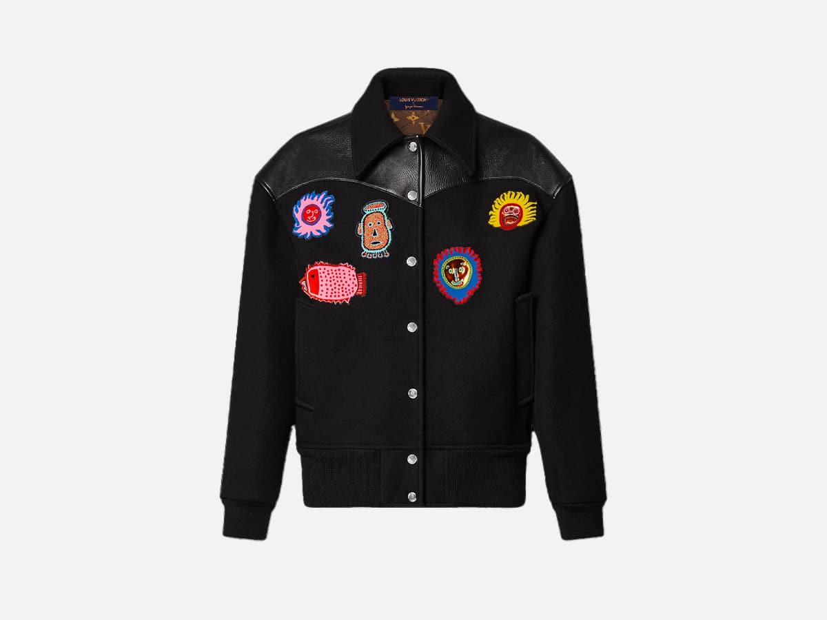 Louis vuitton x yayoi kusama faces patches transitional jacket