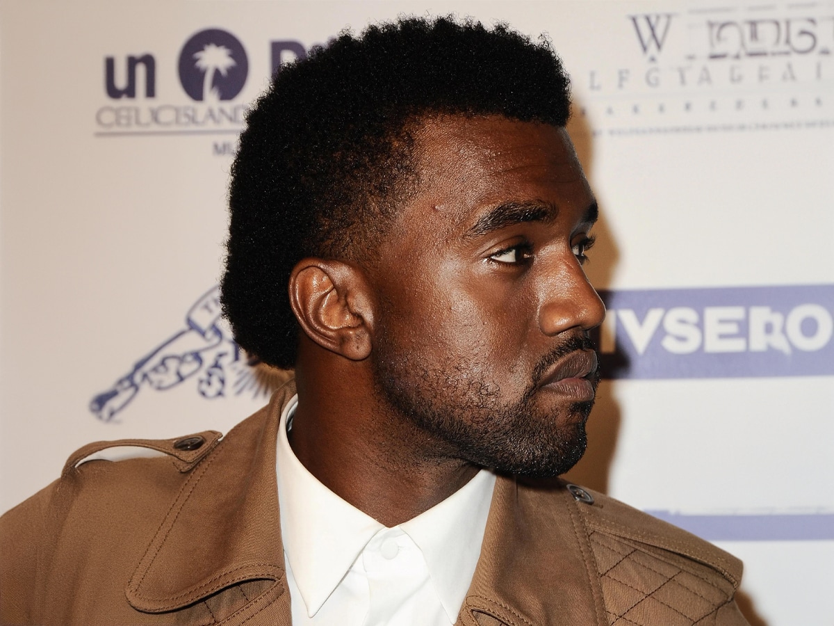 Kanye West Afro mullet