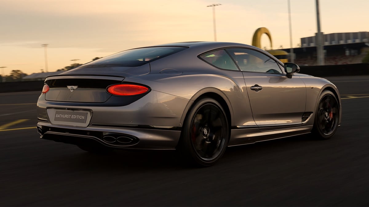 Bentley continental gt s bathurst edition grey on the track