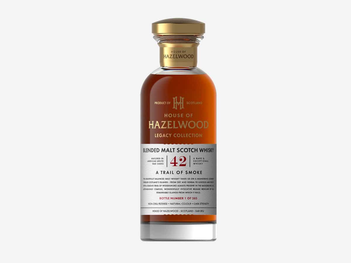 House of Hazelwood 'A Trail of Smoke' 42-Year-Old Blended Malt Scotch Whisky | Image: House of Hazelwood 