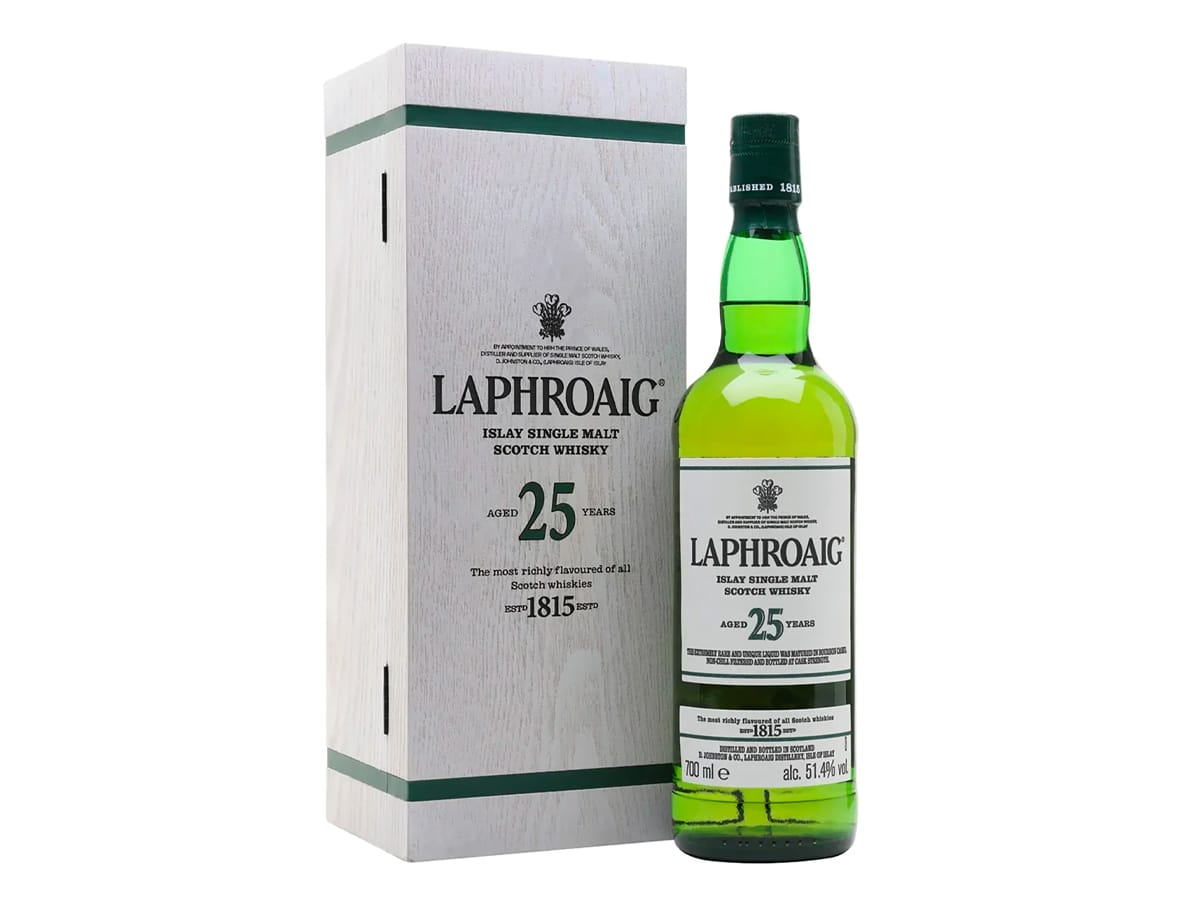 Laphroaig 25 year old 2022 cask strength single malt whisky