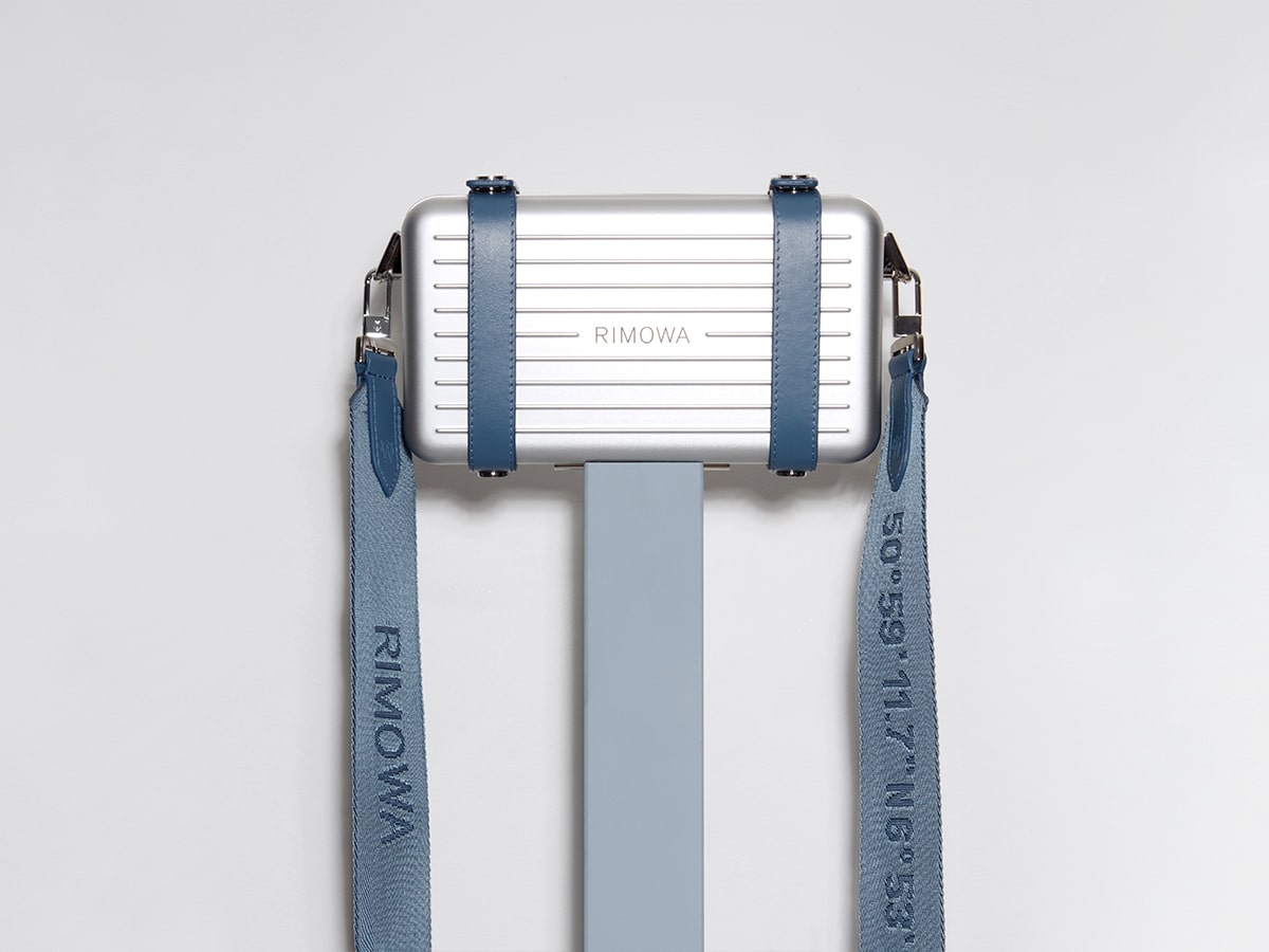 RIMOWA Personal Aluminium Cross-Body Bag in Arctic Blue | Image: RIMOWA