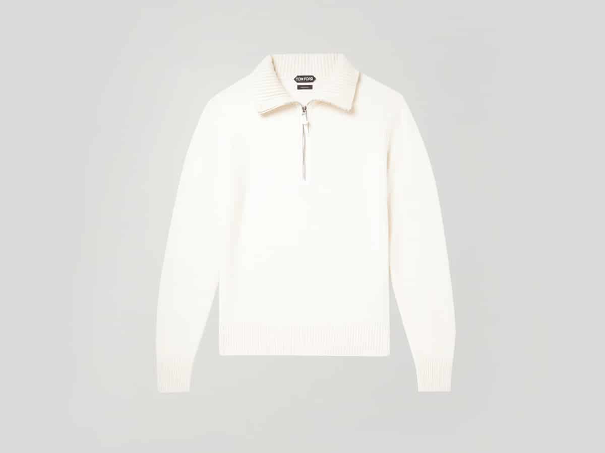 Tom Ford Wool-Blend Half-Zip Sweater | Image: MR PORTER