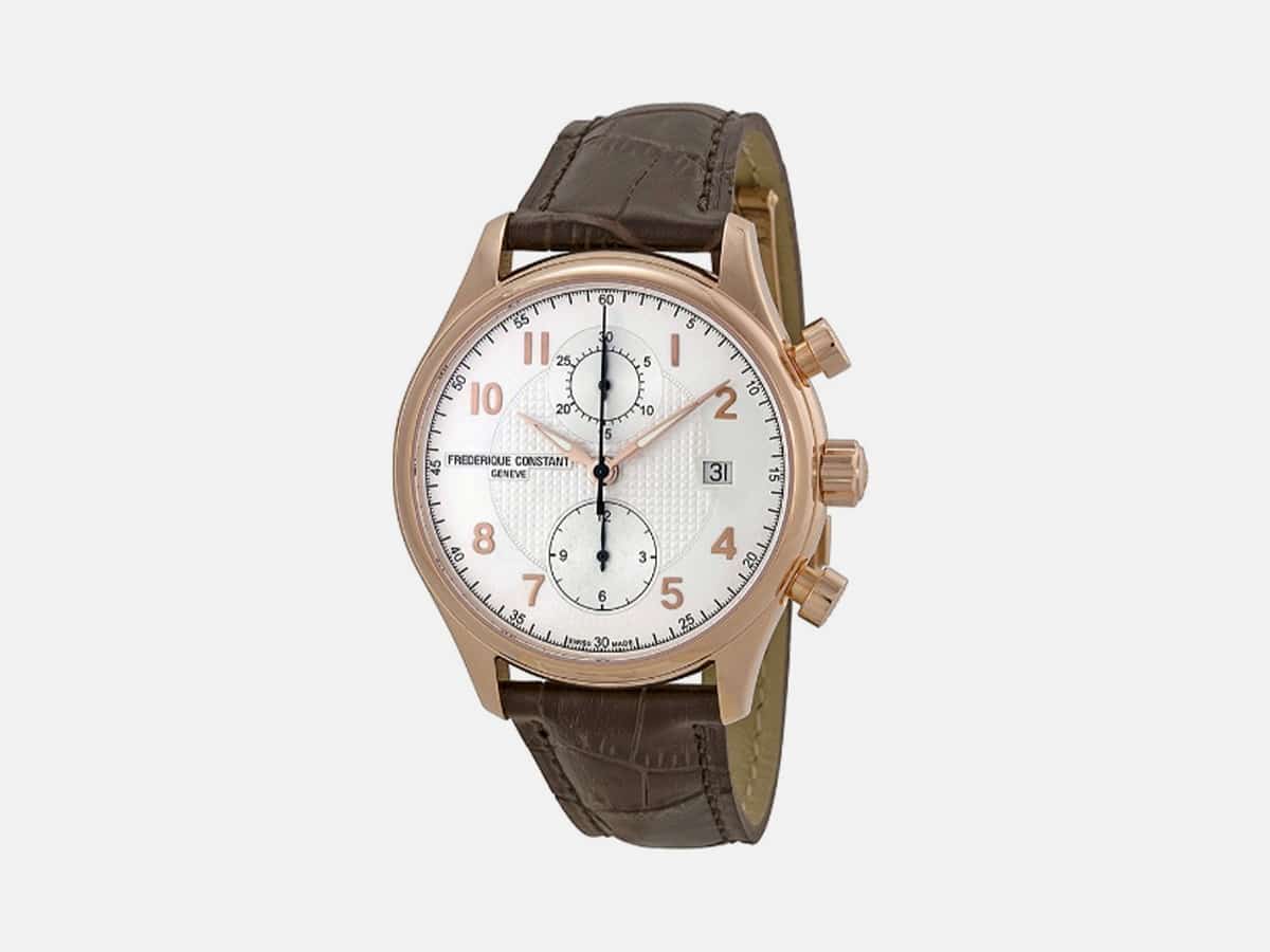 Product image of Frederique Constant Men’s FC393RM5B4 Analog Swiss Automatic Brown Leather Watch
