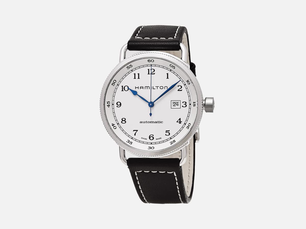 Product image of Hamilton Men’s H77715553 ‘Khaki Navy’ White Dial