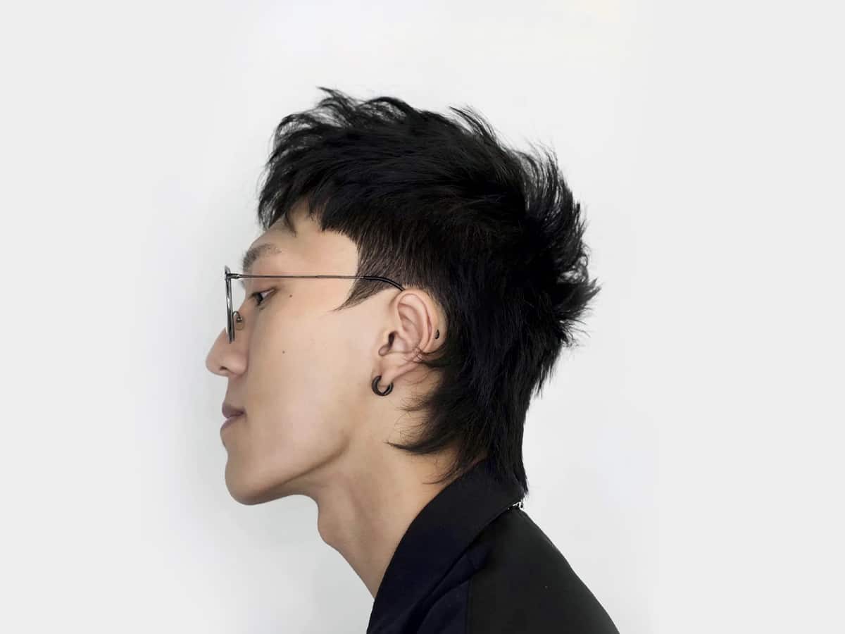 Wavy Wolf Cut Men Asian | TikTok