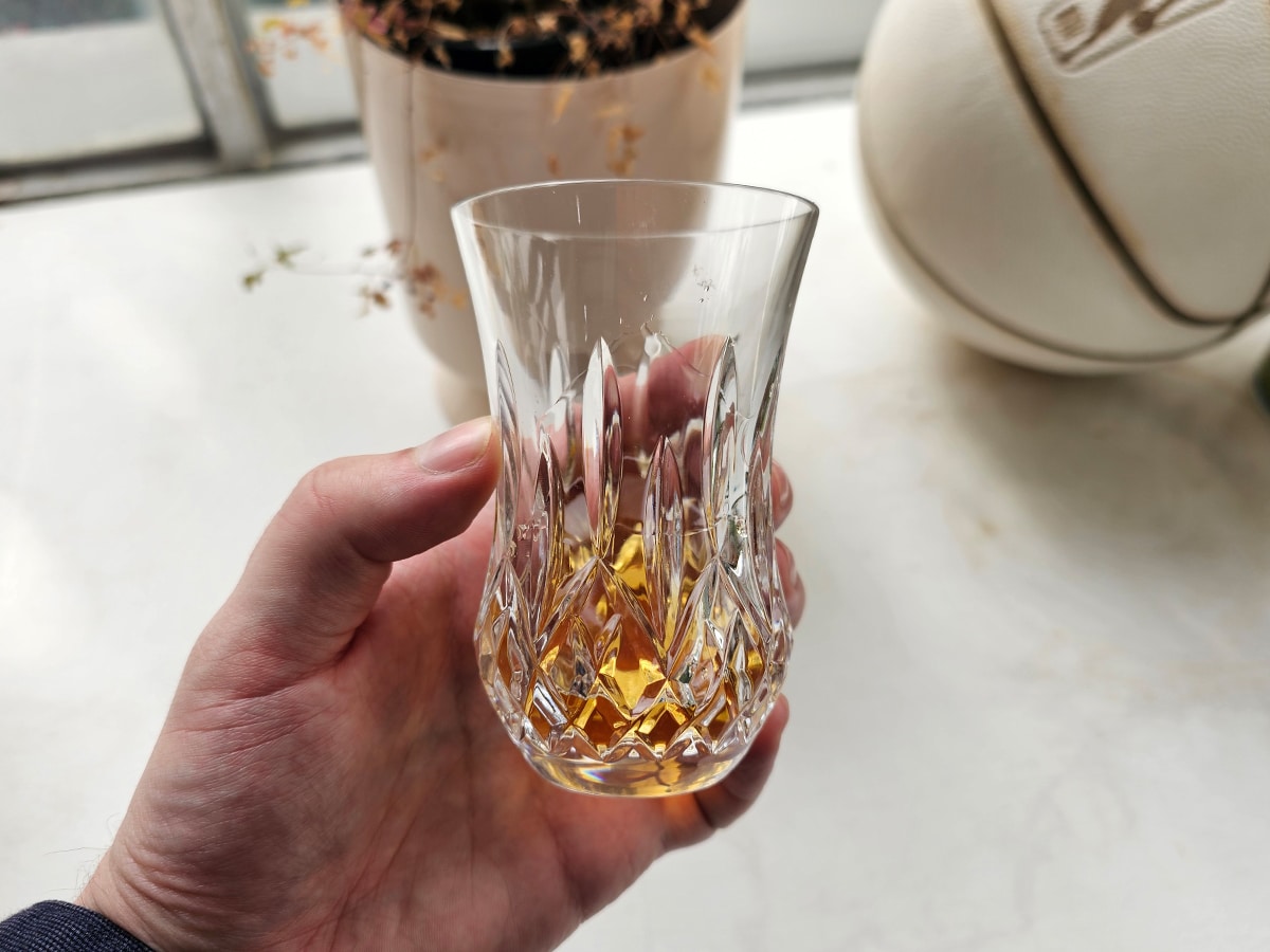 Best whiskey glasses waterford lismore classic tumbler in hand 1