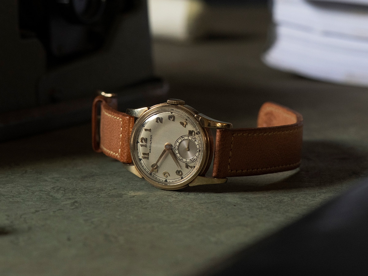 Hamilton Endicott worn by J. Robert Oppenheimer in 'Oppenheimer' (2023) | Image: Hamilton Watches
