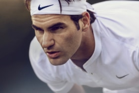 Close up of Roger Federer
