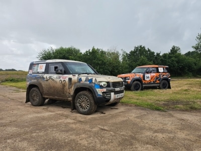 Off-road in the Bowler Defender Rally Series Racer