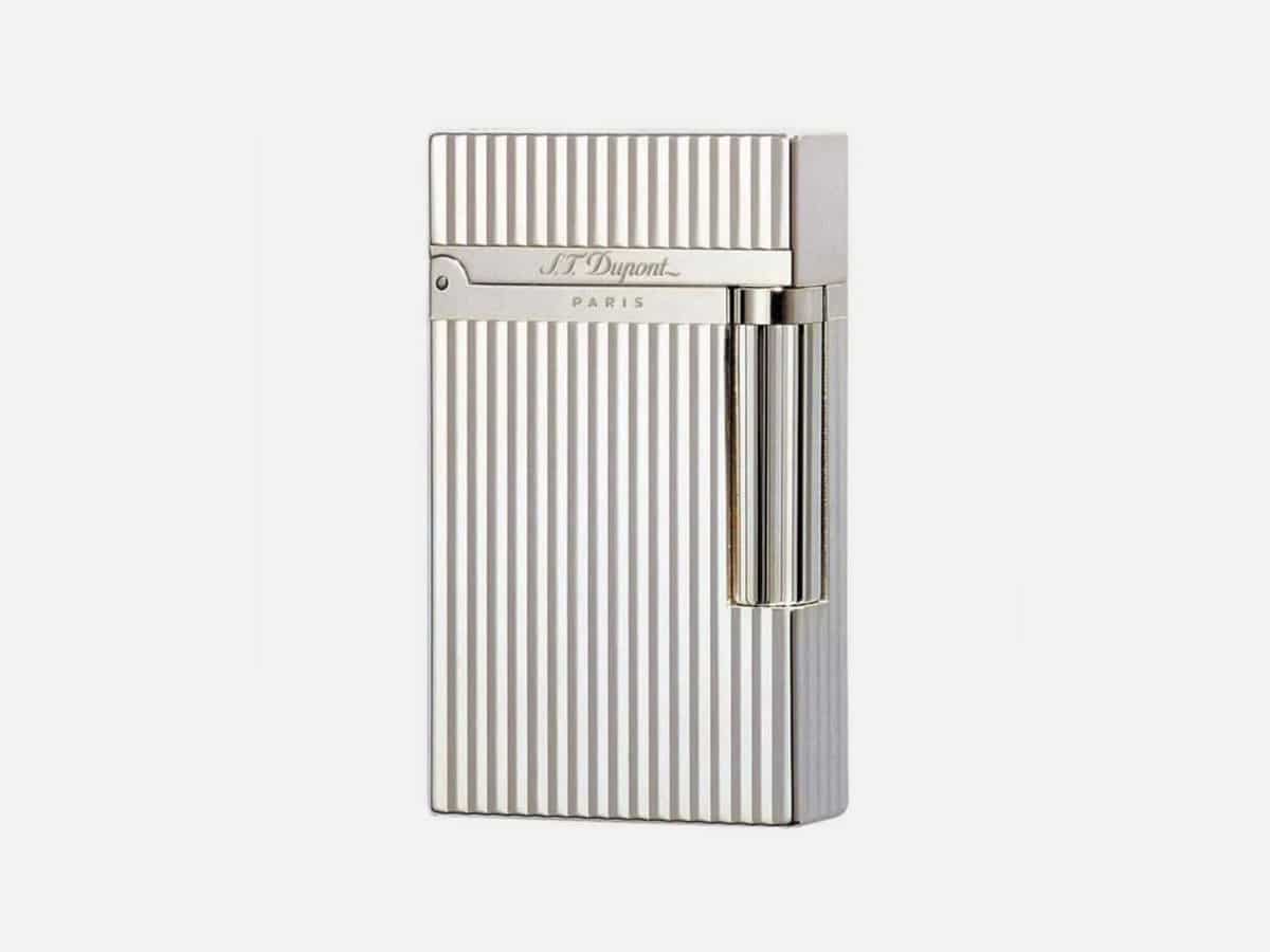 Product image of S.T. Dupont Ligne 2 Montparnasse Vertical Lines Lighter - Silver 16817