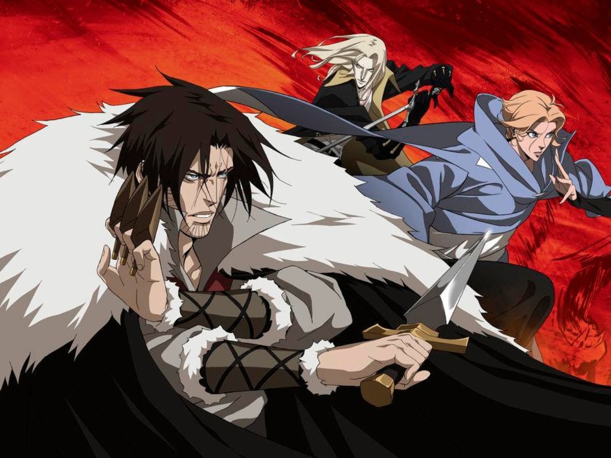 Trevor Belmont, Alucard and Sypha Belnades in Castlevania