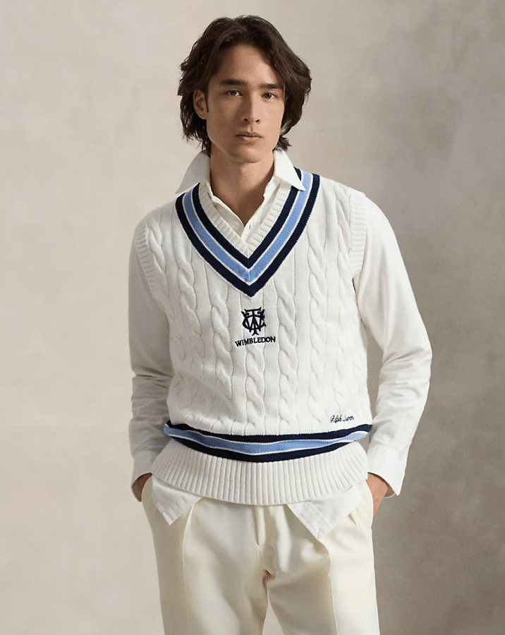 Cricket sweater vest ralph lauren wimbledon