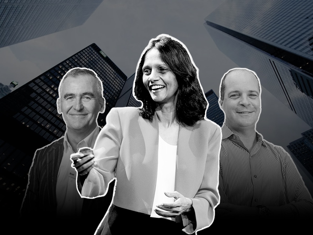 Highest earning CEOs in Australia - Brad Banducci, Woolworths Group (L), Shemara Wikramanayake, Macquarie Group (M), Mike Farrell, ResMed (R) | Image: Man of Many