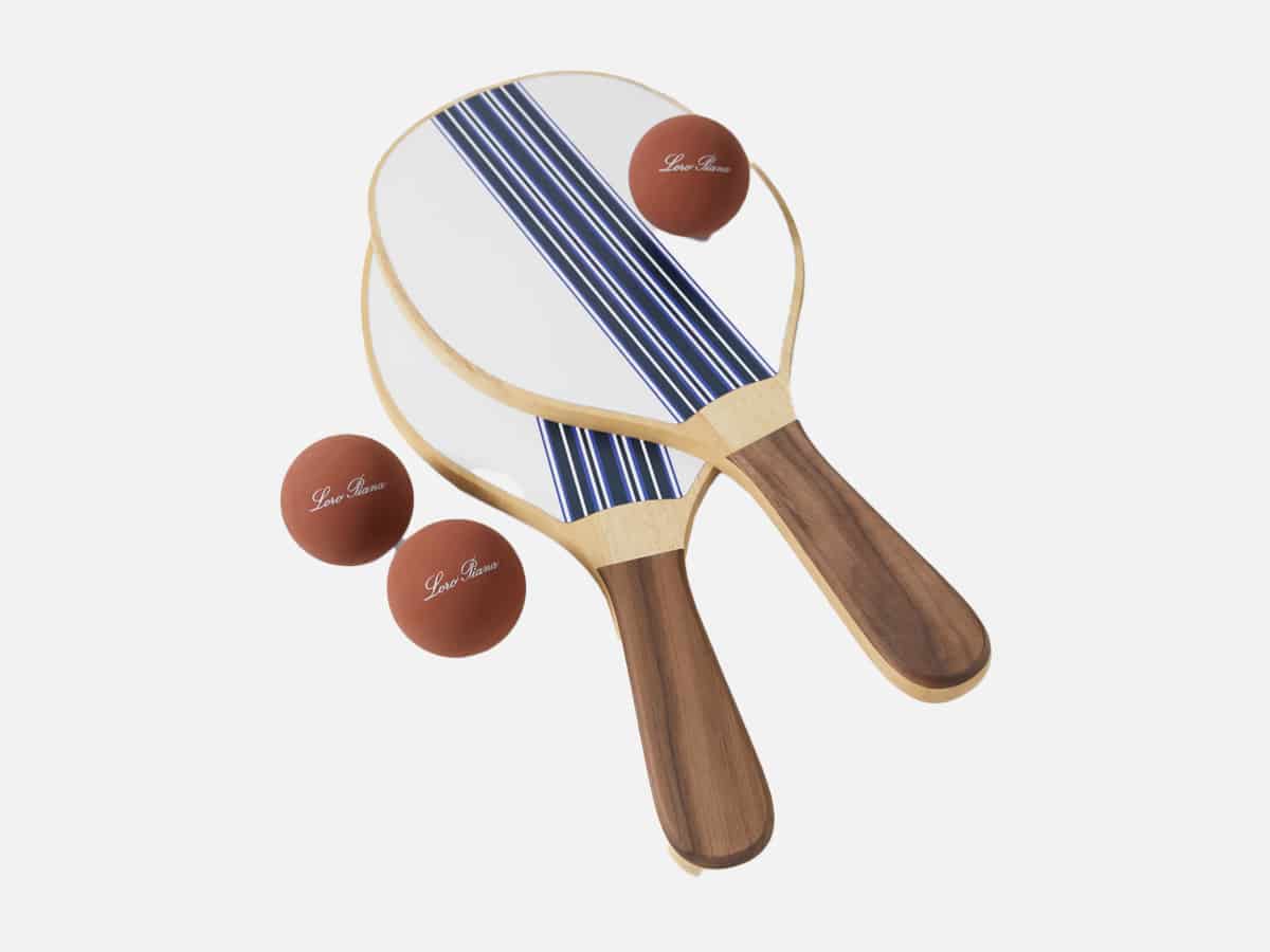 Loro piana wooden beach bat and ball copy