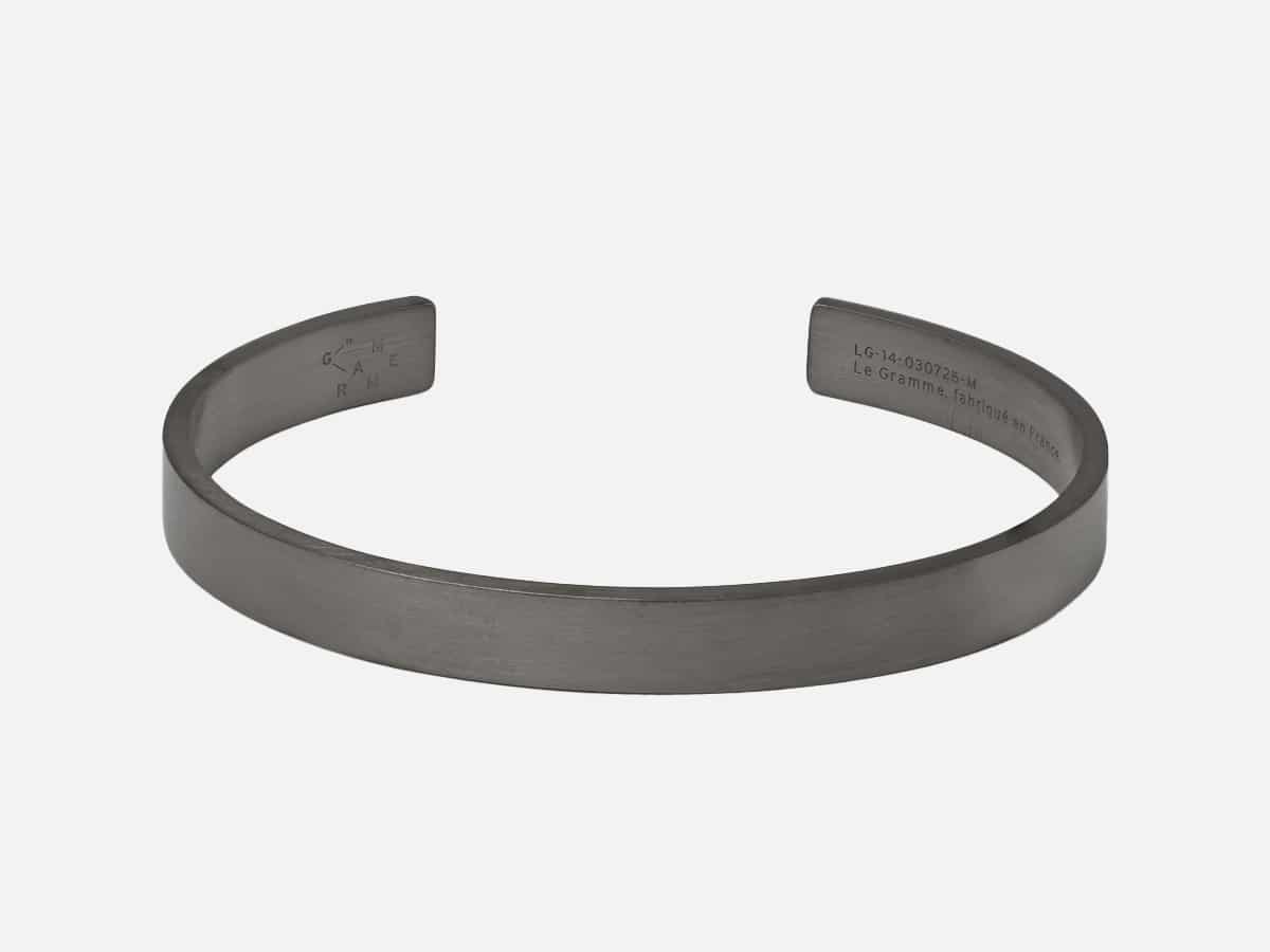 Mr porter le gramme le 21 brushed ruthenium plated sterling silver cuff copy