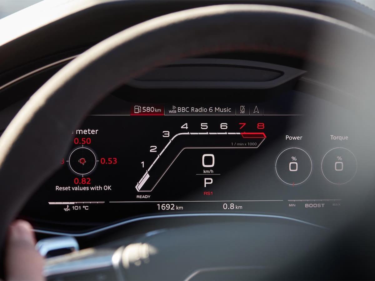 Audi rs 6 specific rs mode display for driver