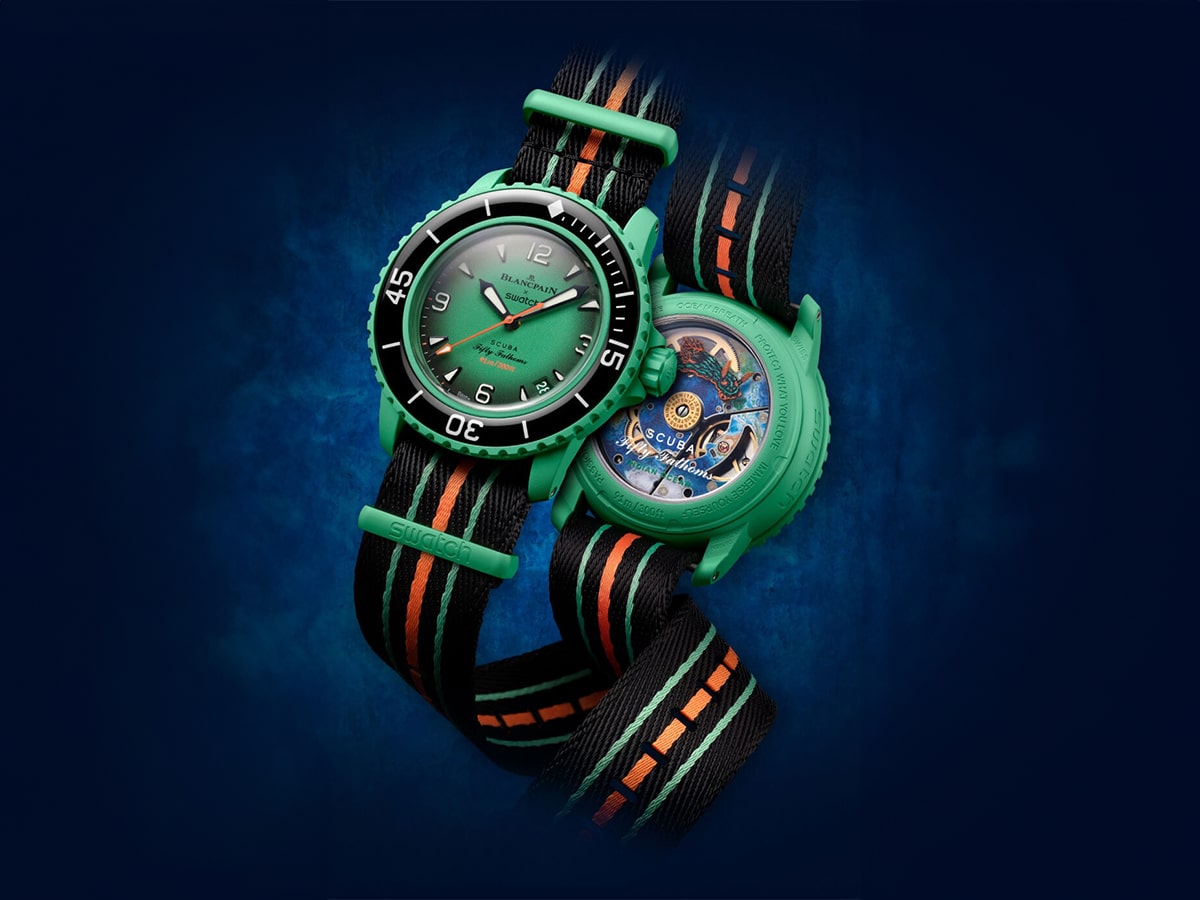 Blancpain x swatch fifty fathoms indian ocean colour