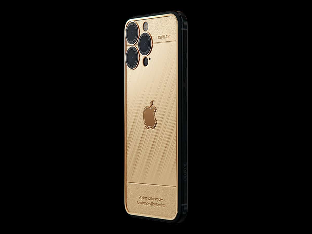 Caviar iphone 15 gold