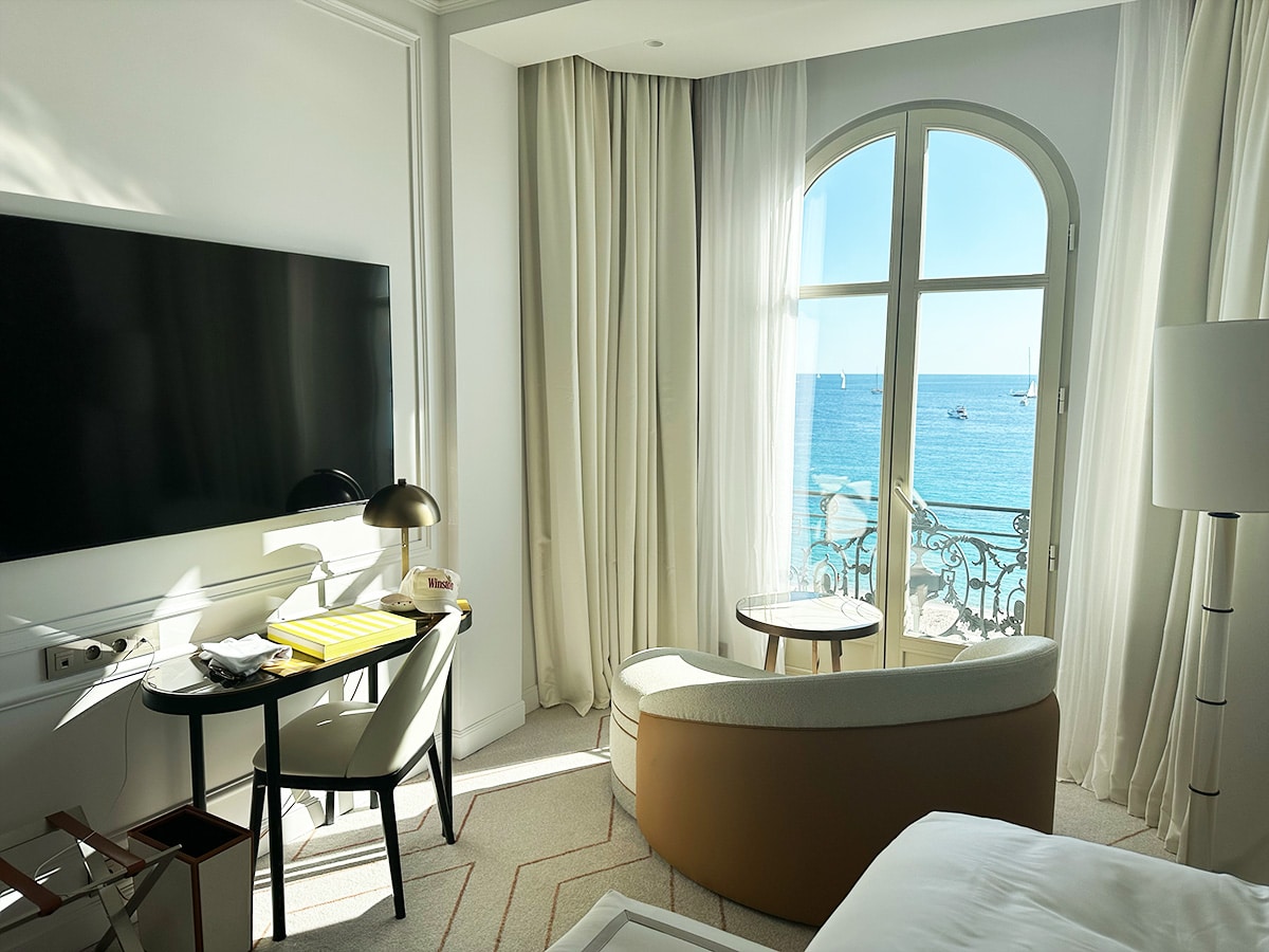 View from the bedroom at Regent Carlton Cannes | Image: Man of Many