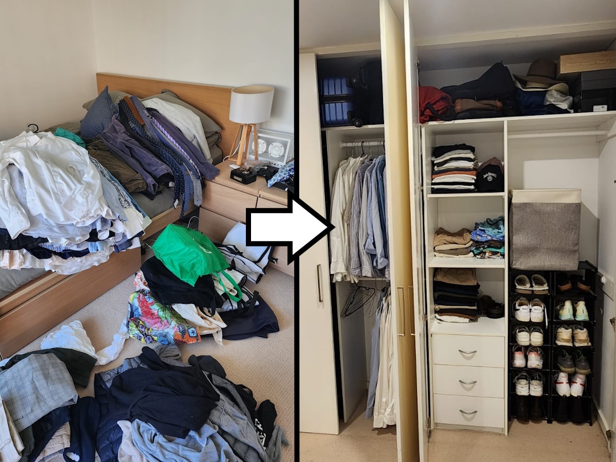 Marie Kondo your man's underwear drawer & replace his gross old