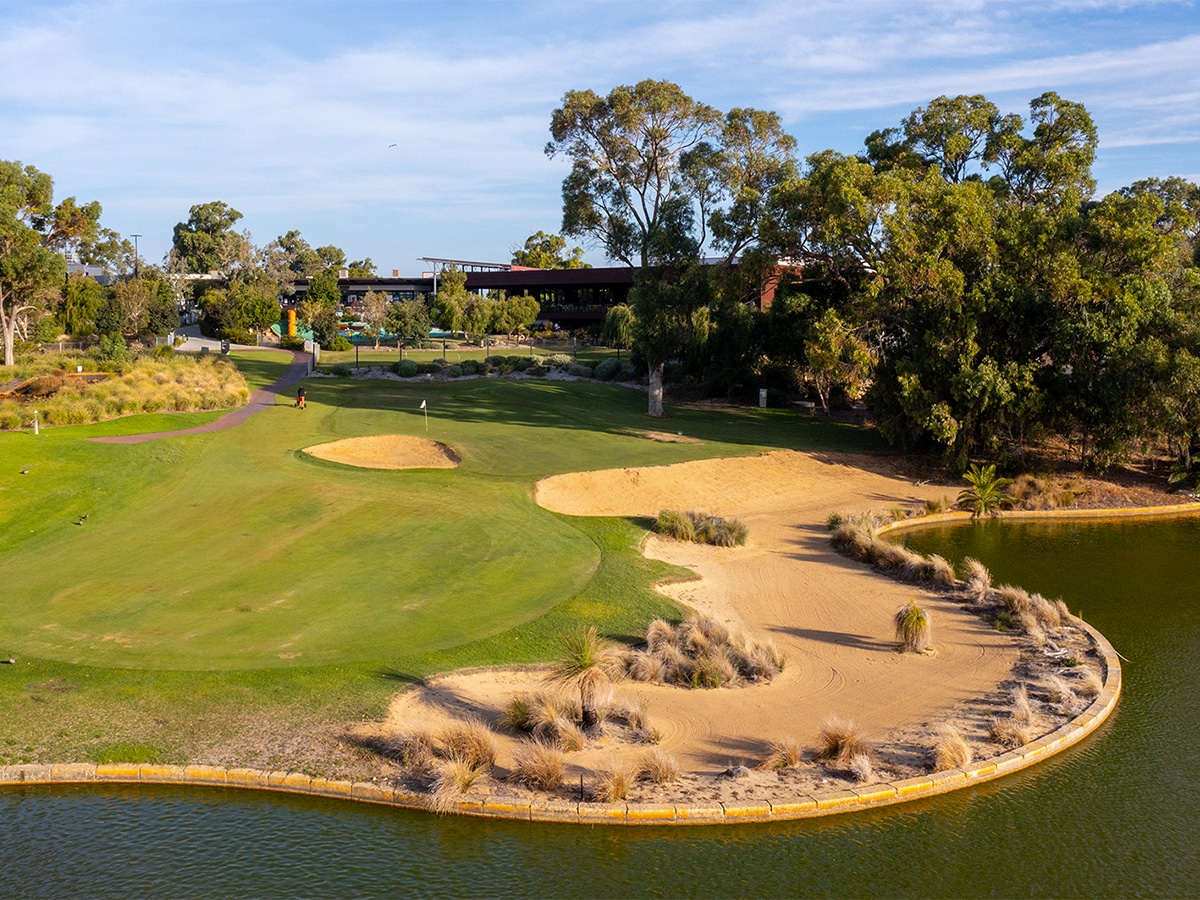 Landscape shot of Wembley Golf Course