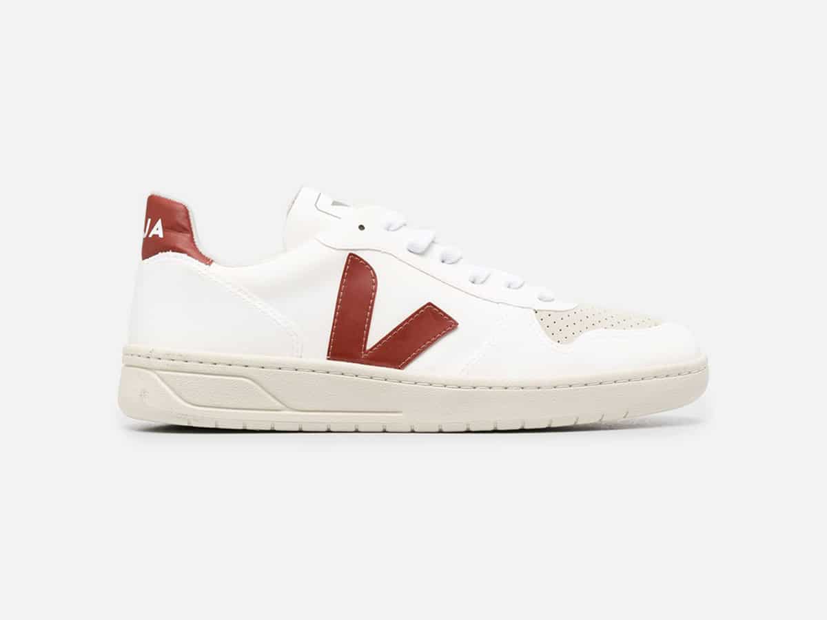 Product image of Veja V-10 sneakers with plain white background