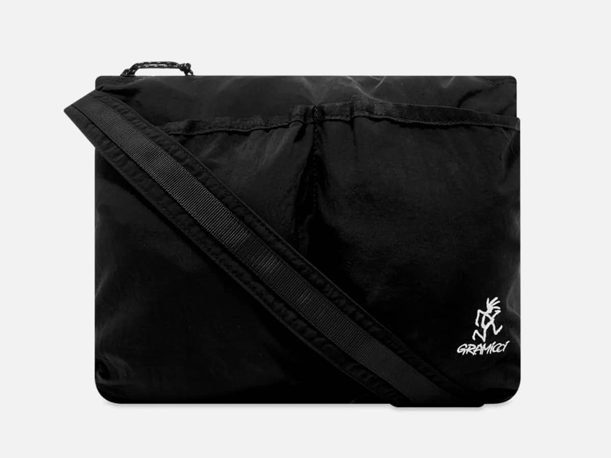 Product image of black Gramicci Sacoche Bag against a plain white background
