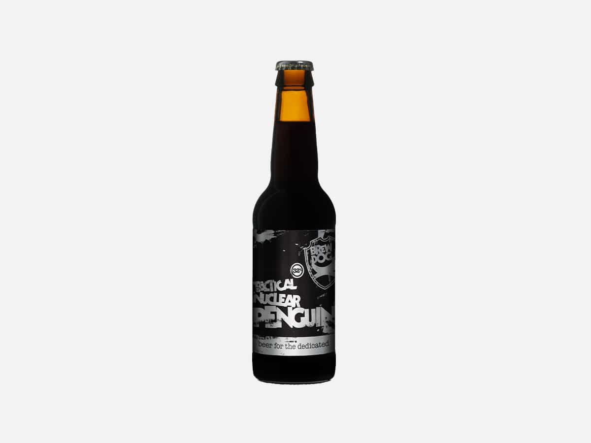 Product image of BrewDog Tactical Nuclear Penguin beer bottle with plain white background