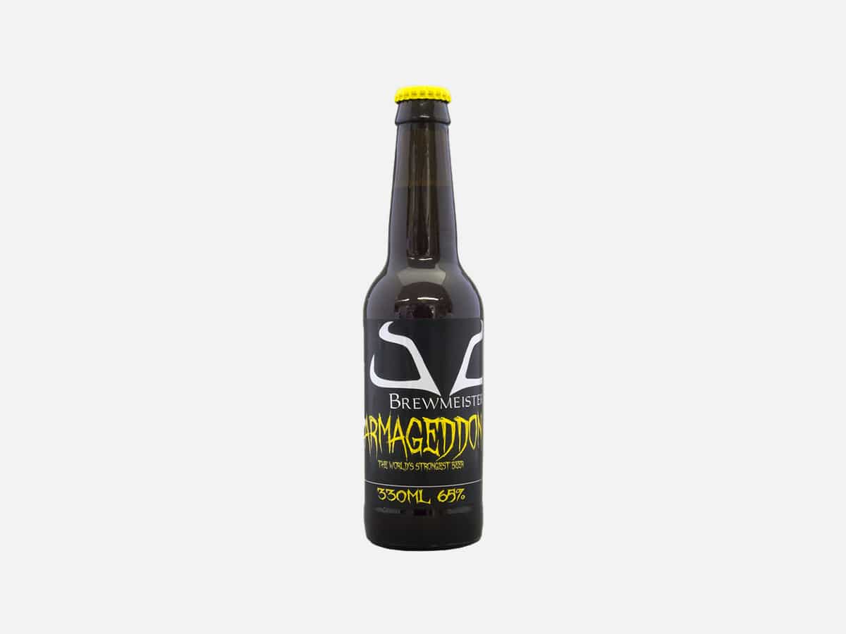 Product image of Brewmeister Armageddon beer bottle with plain white background
