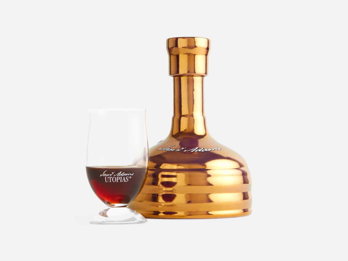 Product image of Sam Adams Utopias 2017 beer bottle with plain white background