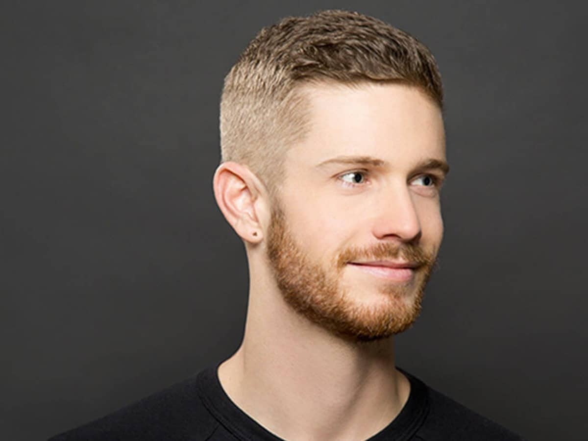 Close up of a man with Classic Crew Cut