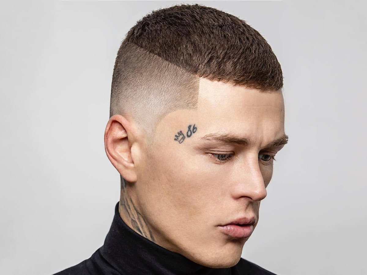 14 Best Buzz Cut Hairstyles for Men Disconnected Buzz Cut