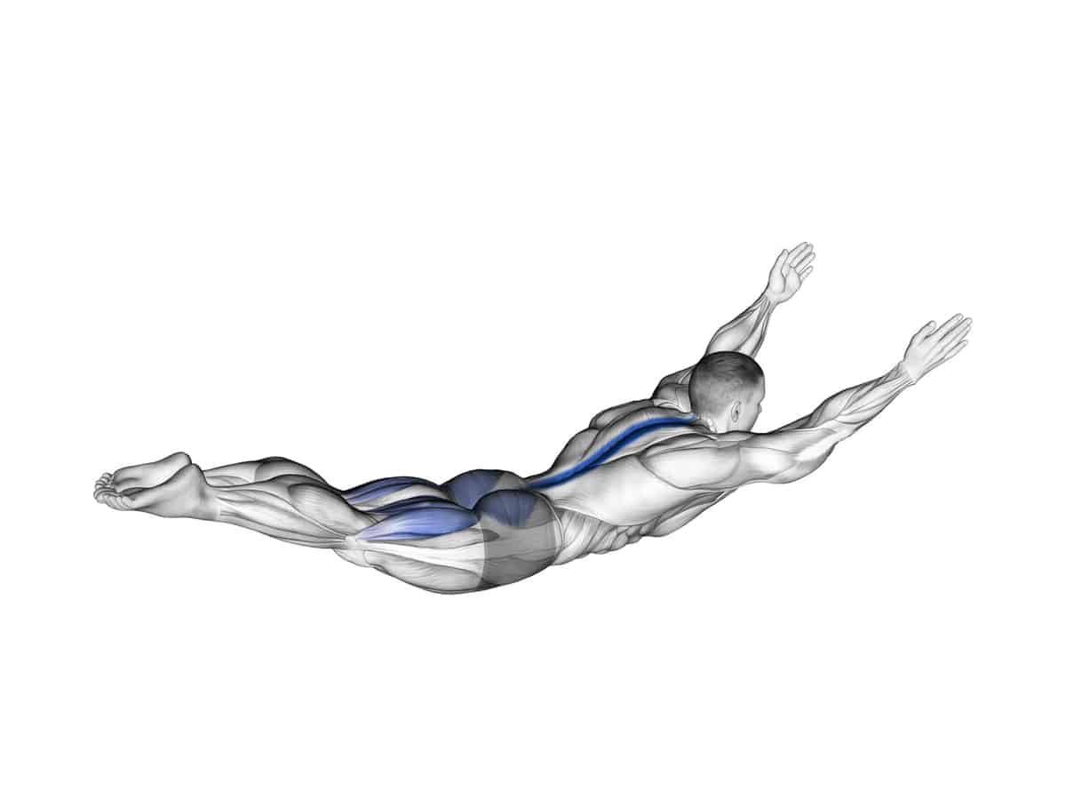Figure illustration of a man doing figurehead exercise