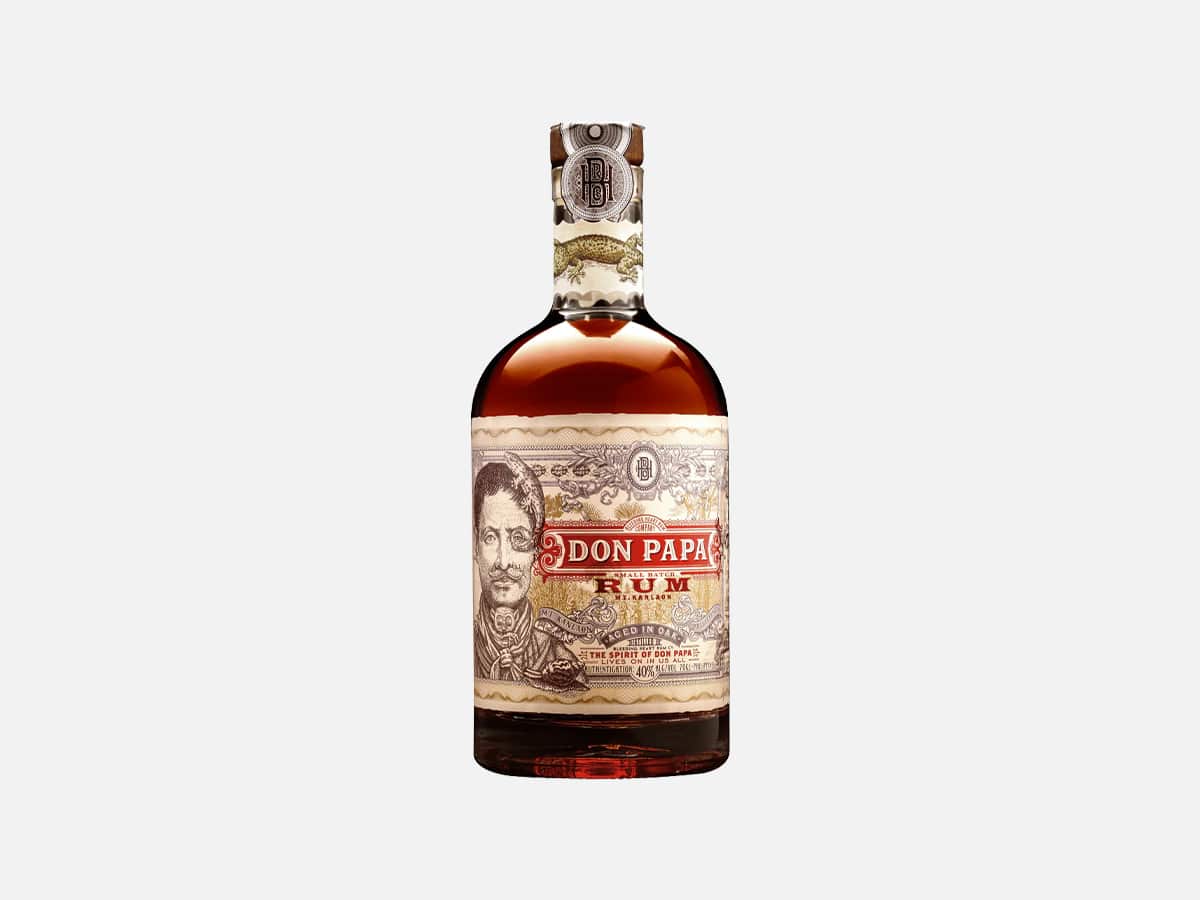 Product image of Don Papa Rum with a plain white background