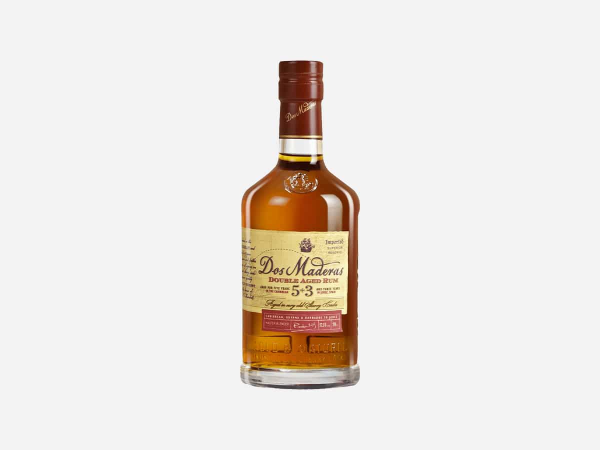 Product image of Dos Maderas 5+3 Rum with a plain white background