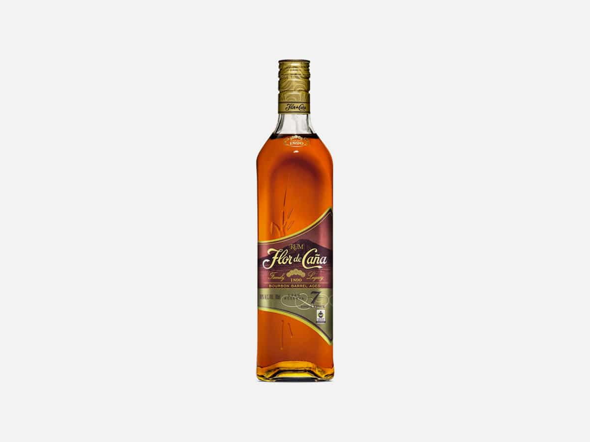 Product image of Flor de Caña 7 Year Old Rum with a plain white background