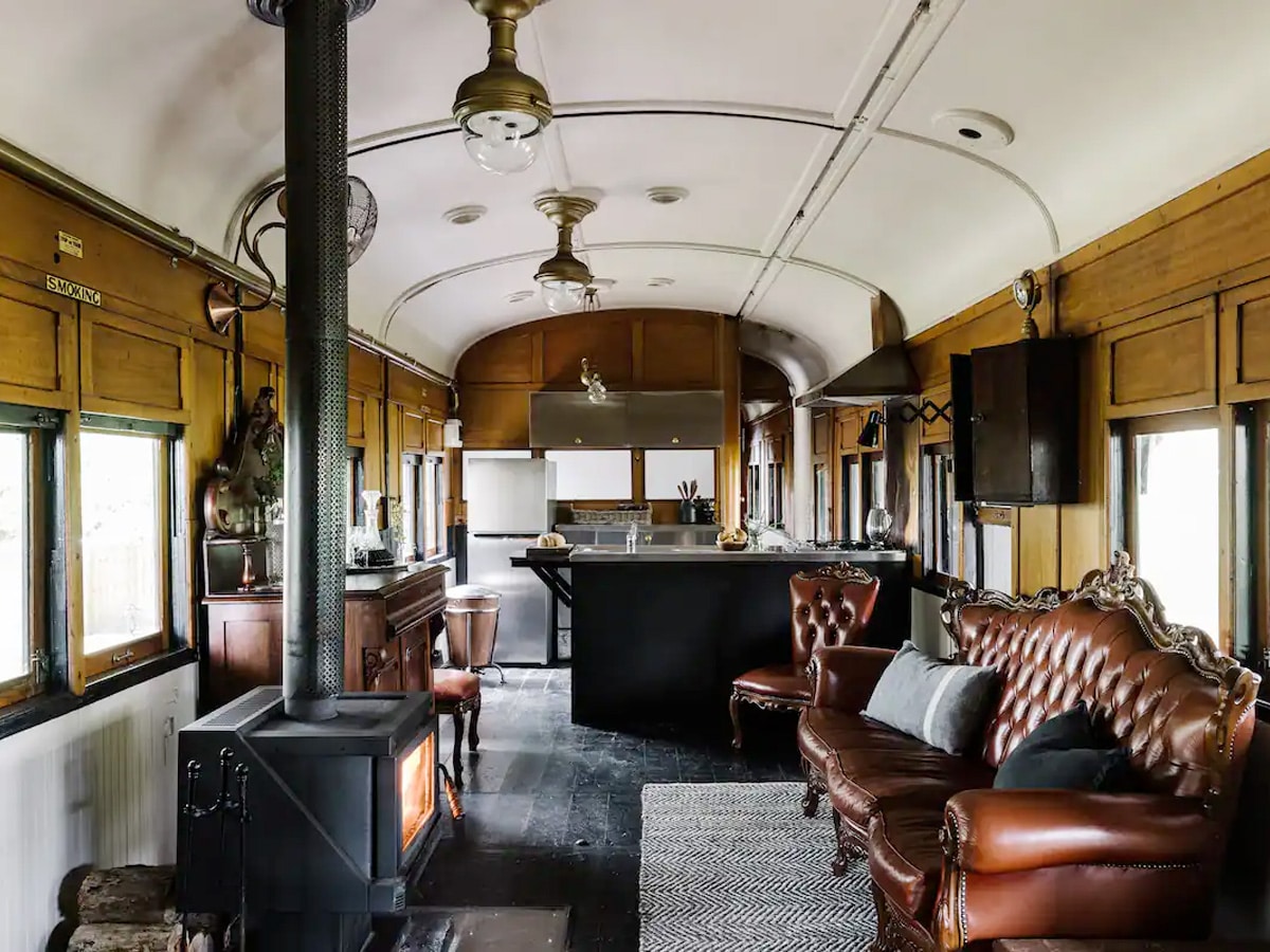 Steam: Renovated 1920s Carriage Airbnb in Forrest, VIC | Image: Airbnb