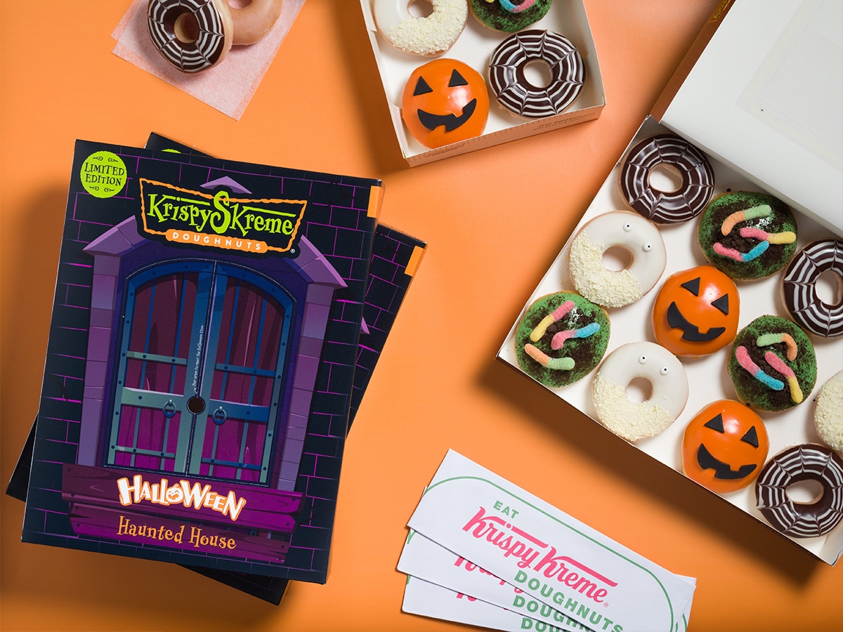 It's all treats this spooky season at krispy kreme