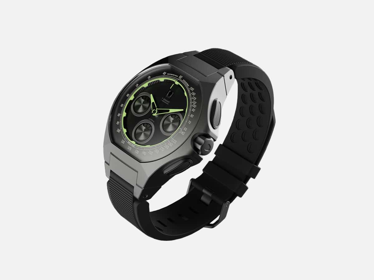 Product image of Isotope Chronograph Compax Moonshot watch with plain white background