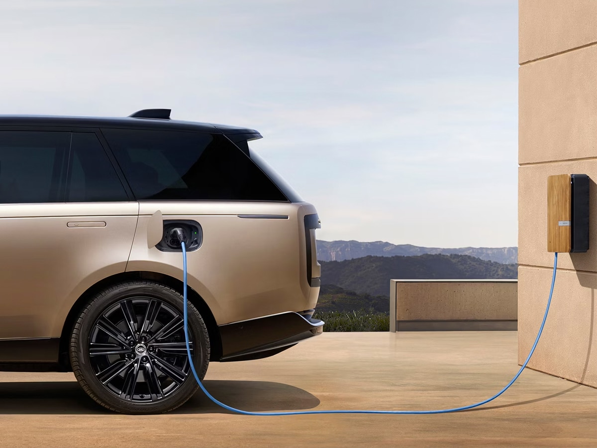New Range Rover PHEV model at a charging station