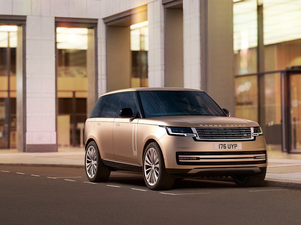 New Range Rover PHEV model parked outside a building