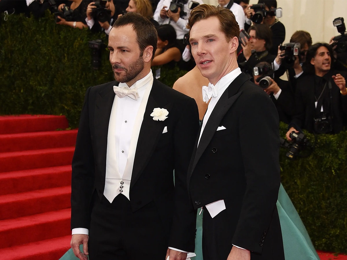 Designer Tom Ford and Benedict Cumberbatch in their tuxedos at the 2014 Met Gala
