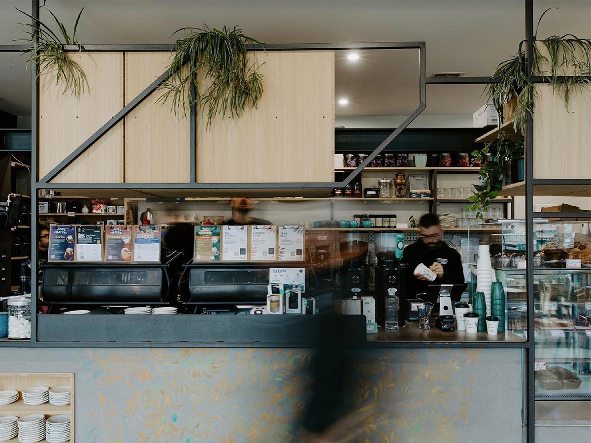 Service counter coffee bar at Ona Coffee House cafe