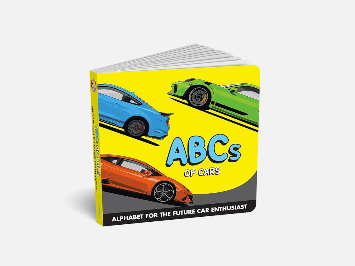 Product image of ABCs of Cars book with plain white background
