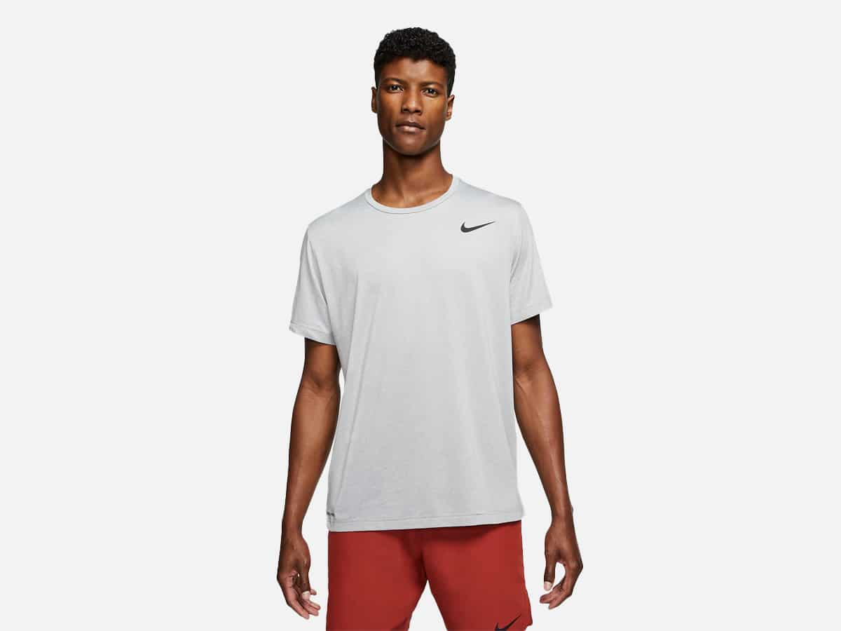 Man wearing Nike training apparel